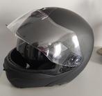 Zwarte moto helm met ingebouwde zonnebril, Motoren, Ophalen of Verzenden, Tweedehands, XL, Heren