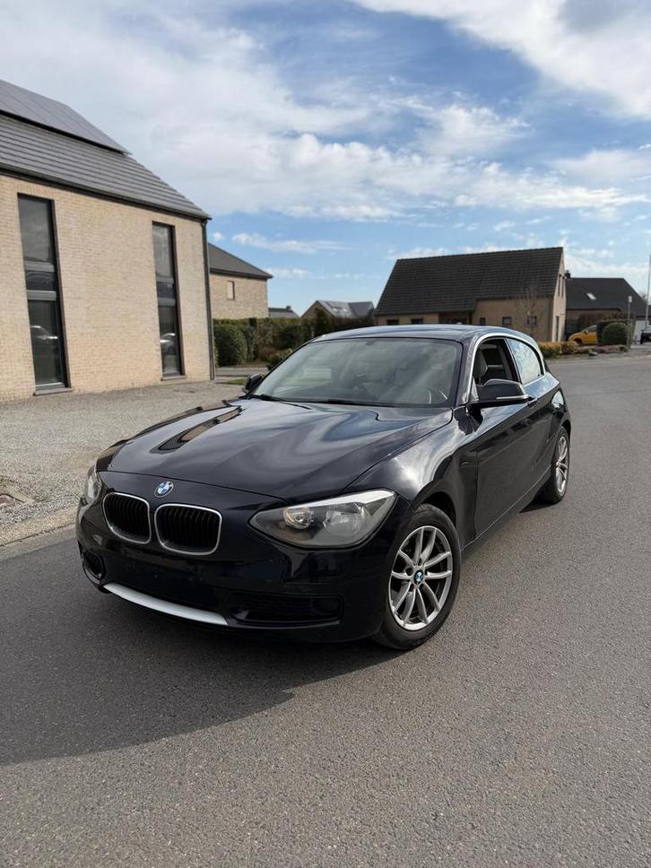 BMW 1-serie, Auto's, BMW, Bedrijf, Te koop, Bluetooth, Diesel, Euro 5, 5 deurs, Handgeschakeld, Zwart, Ophalen