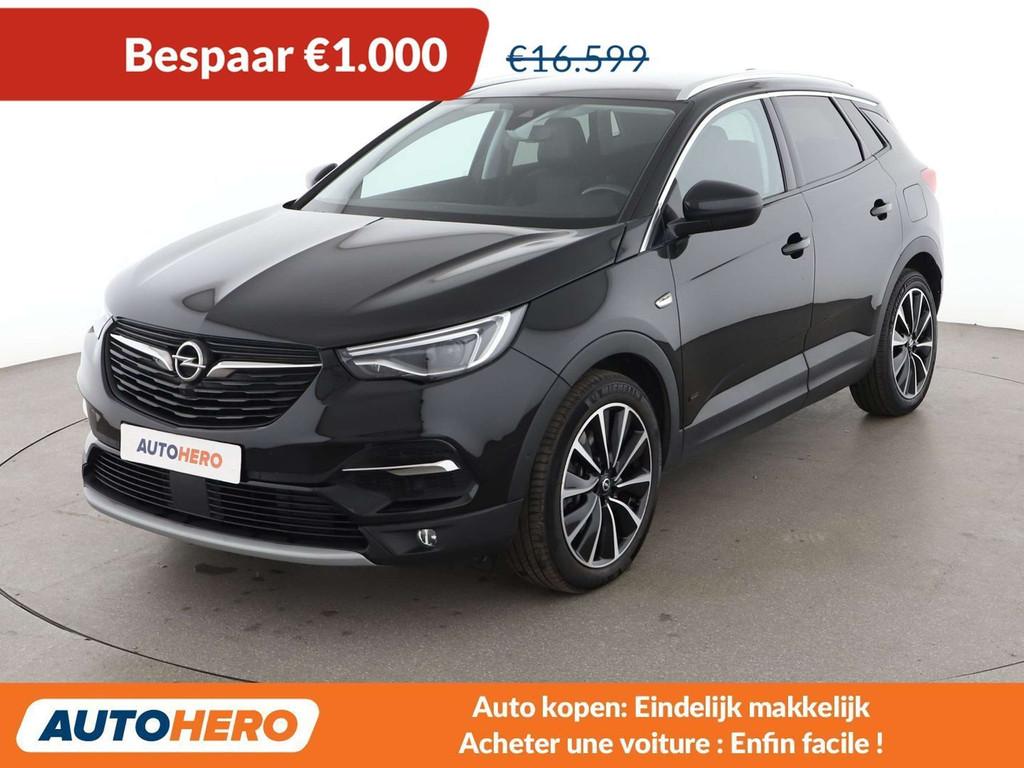 Opel Grandland X 1.6 Plug-in Hybrid Ultimate (bj 2021), Auto's, USB, Gebruikt, Euro 6, Zwart
