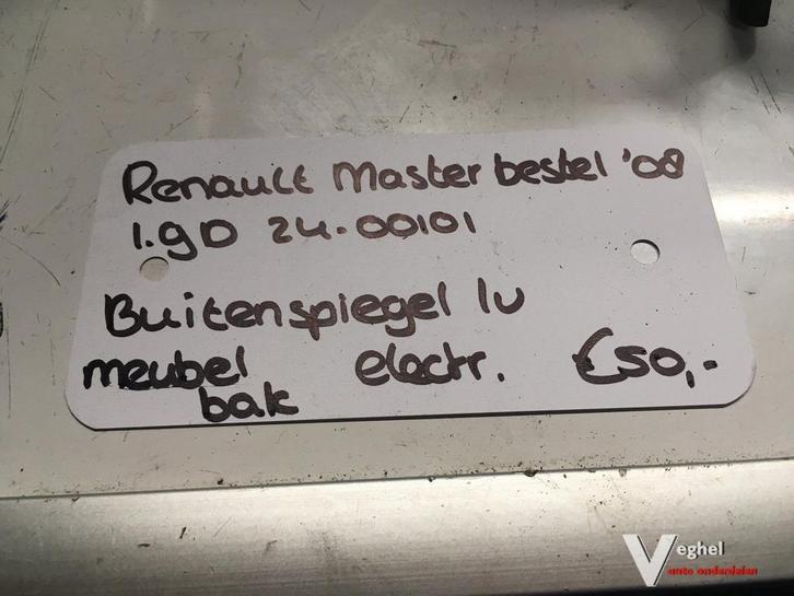 Renault Master Bestel 1.9 D 2400101 2008 Meubelbak Elektr Bu, Auto-onderdelen, Spiegels, Gebruikt, Ophalen of Verzenden
