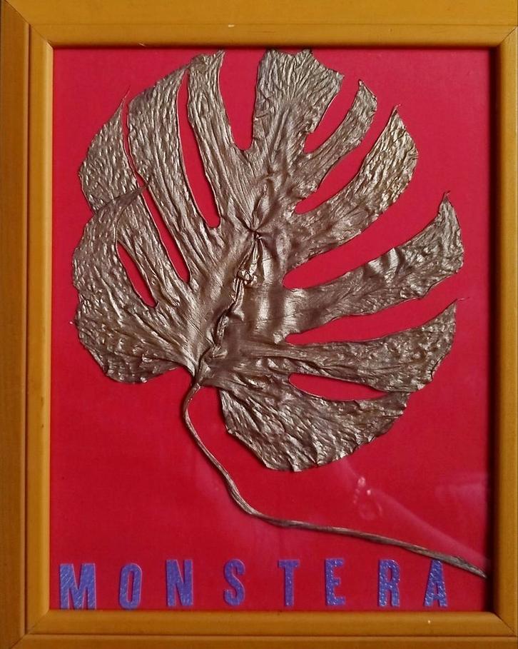 Tableau Monstera Deliciosa, Alocasia, Antiquités & Art, Art | Peinture | Abstraite