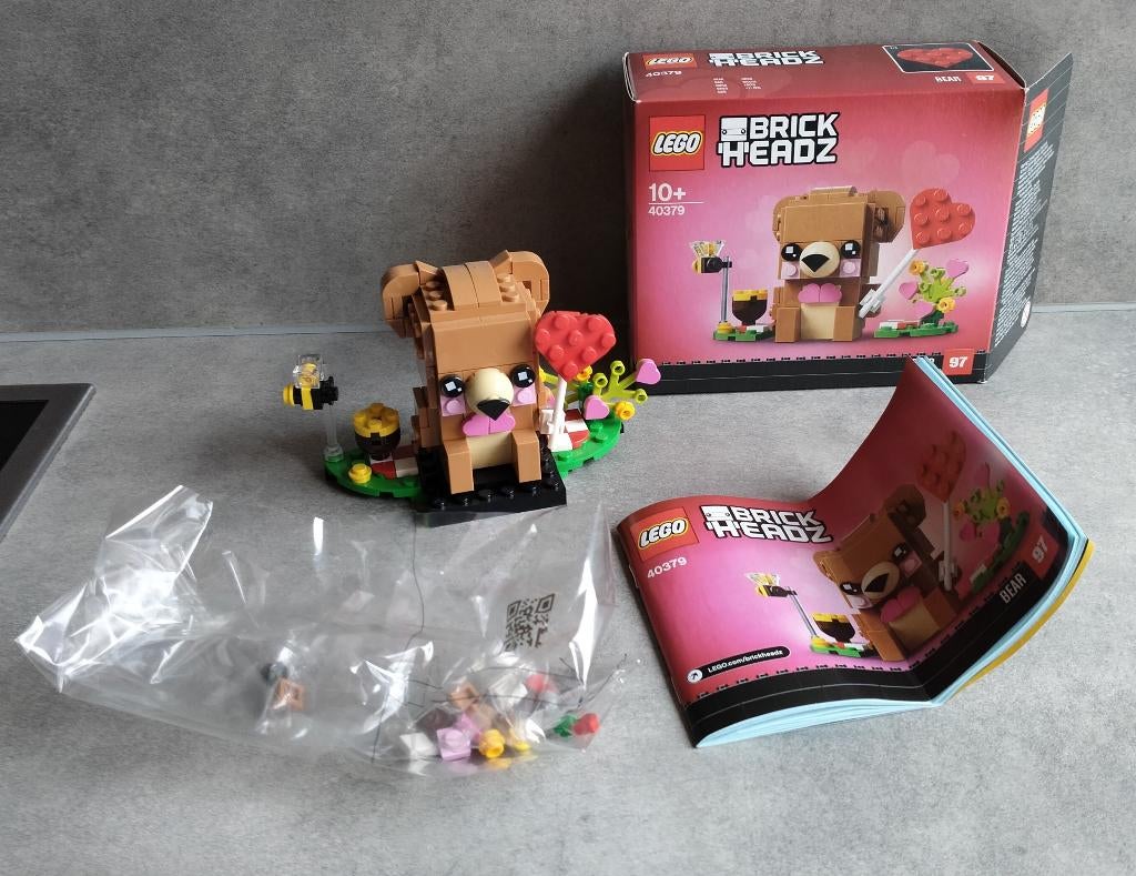 lego brickheadz 40379 valentijnsbeer, Kinderen en Baby's, Speelgoed | Duplo en Lego, Zo goed als nieuw, Lego, Complete set, Compleet