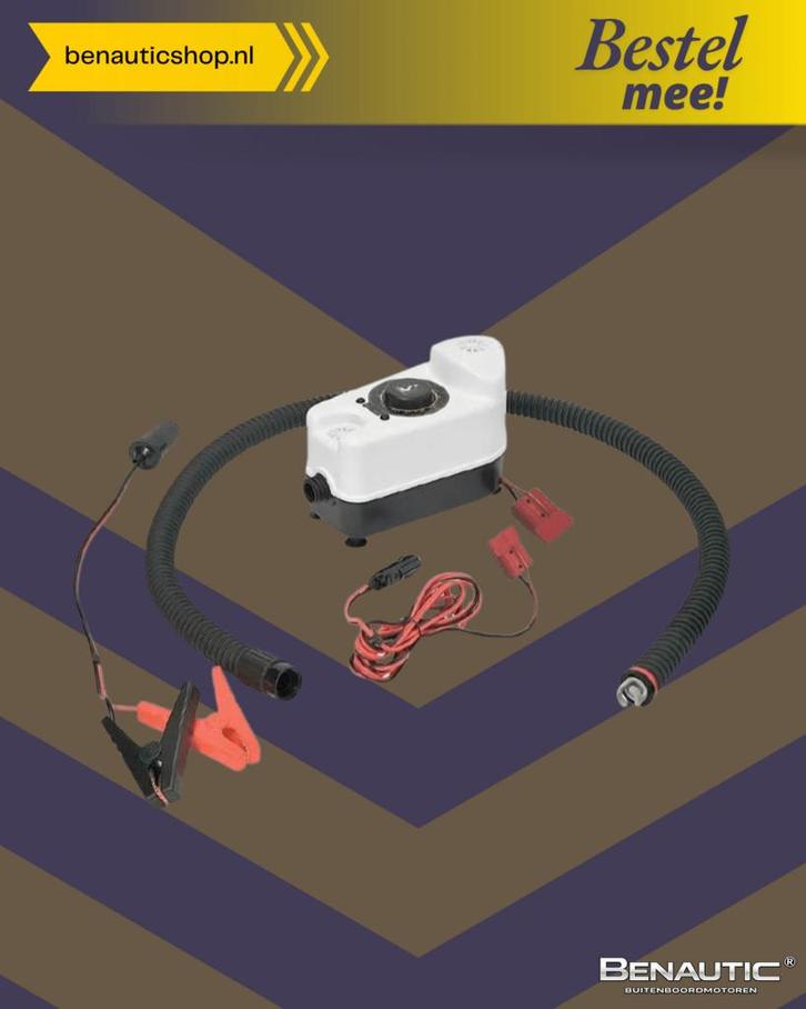 Honwave rubberboot accessoire elektrische luchtpomp 12v, Watersport en Boten, Rubberboten, Nieuw