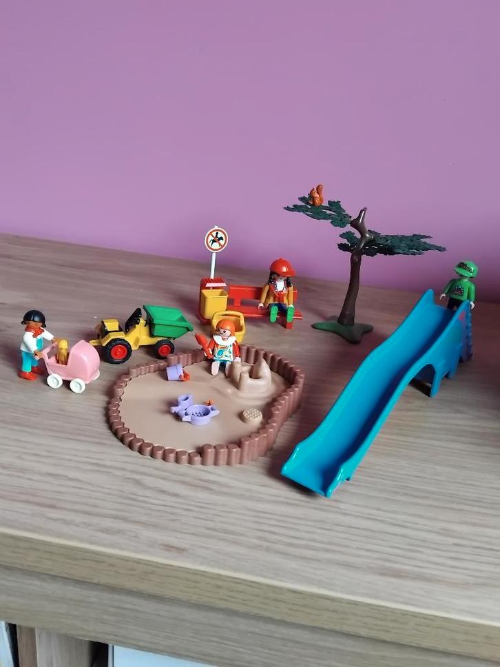 Playmobil Speeltuin Set – Glijbaan, Zandbak & Figuurtjes, Kinderen en Baby's, Speelgoed | Playmobil, Gebruikt, Ophalen