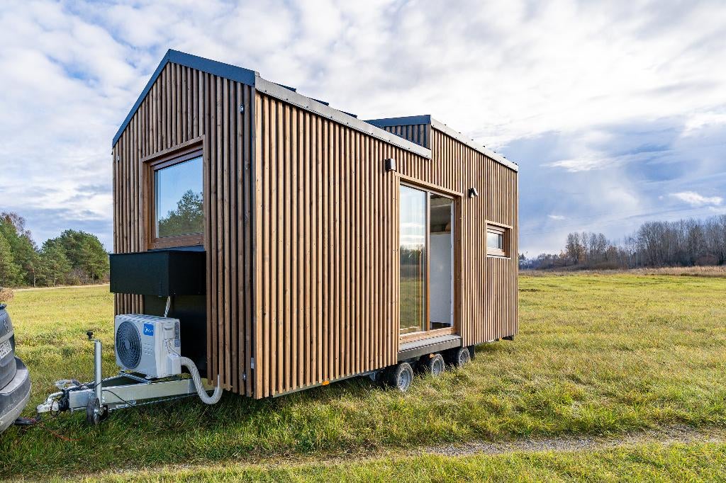 Tiny house op wielen, Open haard, Stad