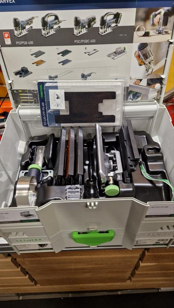 Scie sauteuse Festool PS420 + kit d'accessoires, Bricolage & Construction, Enlèvement ou Envoi, Scie sauteuse