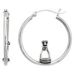 Créoles en argent sterling avec étrier de cheval - SOLDES !, Enlèvement ou Envoi, Neuf, Argent, Argent