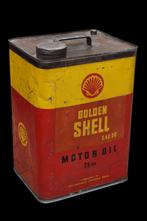 ancien grand bidon huile shell 25 litres suede 1930, Enlèvement ou Envoi, Utilisé, Panneau publicitaire