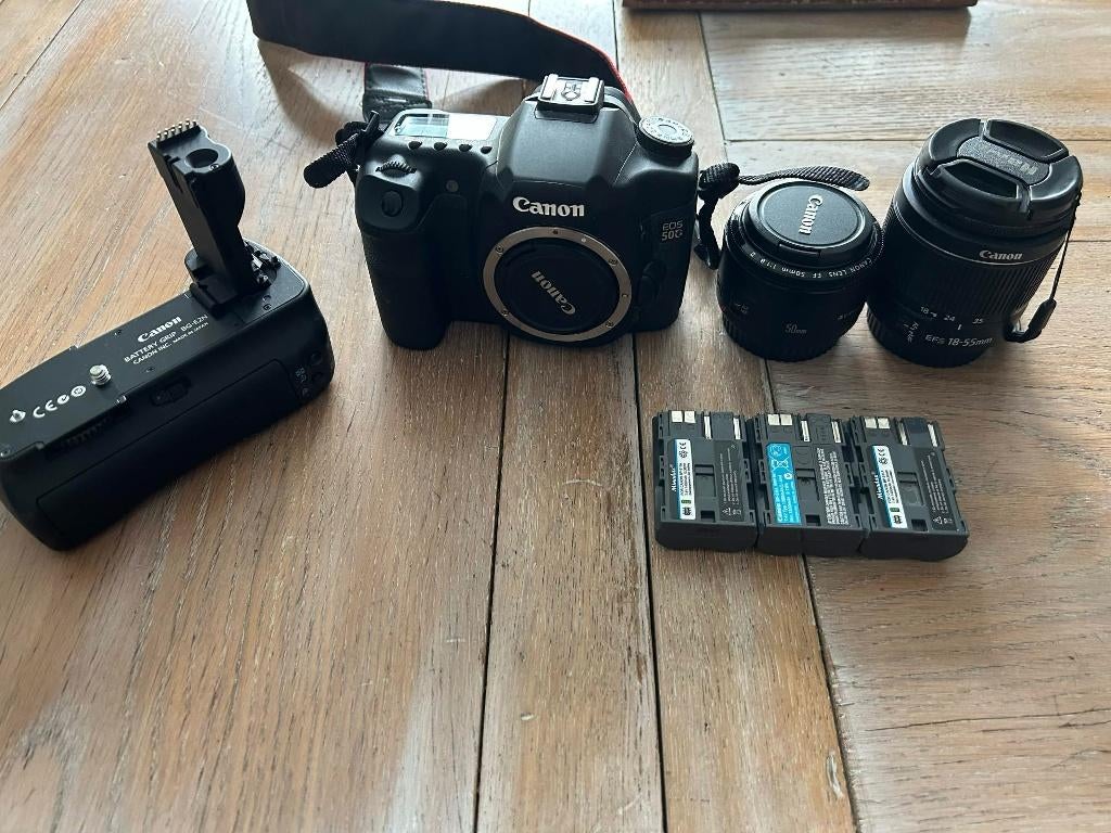 Kit photo - EOS 50D + 50mm 1.8 + 18-55mm, TV, Hi-fi & Vidéo, Enlèvement ou Envoi, Utilisé, Reflex miroir, Canon