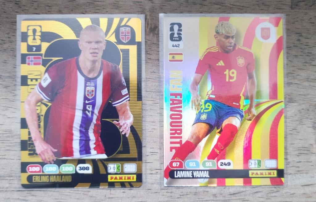 Wk 2026 panini kaarten erglin Haaland / lamine yamal, Ophalen of Verzenden, Nieuw, Meerdere plaatjes