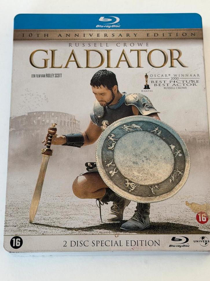 Gladiator (10th Anniversary Edition) 2x Blu-ray Steelbook, CD & DVD, Blu-ray, Utilisé, Action, Coffret, Enlèvement ou Envoi