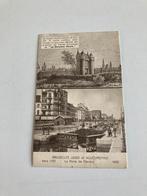 PK Brussel :  La Porte de Flandre jadis et aujourd'hui 1935, Verzamelen, Ophalen of Verzenden, 1920 tot 1940, Gelopen, Brussel (Gewest)