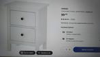2 Tables de chevet Ikea Hemnes, Huis en Inrichting, Slaapkamer | Nachtkastjes, Ophalen, Zo goed als nieuw