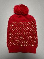 Bonnet rouge à pompon et strasses neuf -, Sans marque, Bonnet, Enlèvement ou Envoi, Neuf