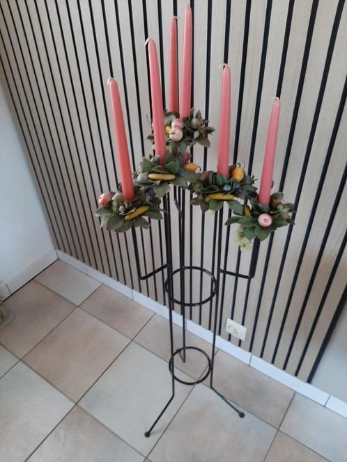 prachtige hoge kandelaar,1,05 cm hoog,met kaarsen 1,30 hoog, Antiek en Kunst, Curiosa en Brocante, Ophalen