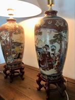 2 Vintage grote Tafellampen lampedaire  Chinees decor, Enlèvement ou Envoi