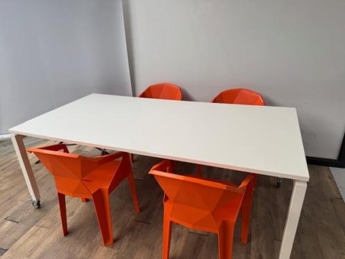 Verrijdbare vergadertafel wit 200 x 100, Huis en Inrichting, Tafelkleden, Ophalen