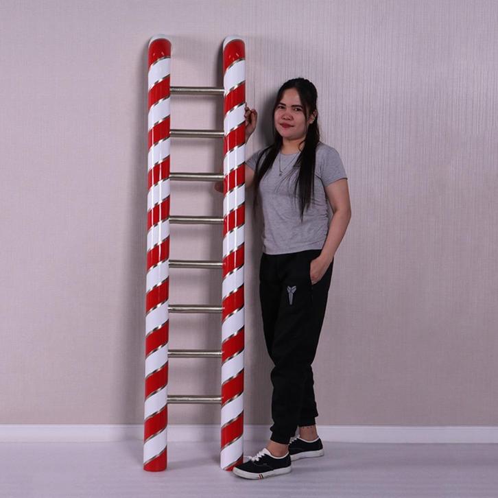 Candy Cane Ladder beeld 6 ft. Hoogte 180 cm, Diversen, Kerst, Nieuw, Ophalen