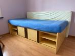 Bed met opbergruimte, Huis en Inrichting, Slaapkamer | Bedden, Ophalen, Eenpersoons, Beige, 200 cm
