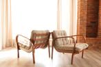Vintage pair de fauteuils inter Praha 1950 rénové, Ophalen of Verzenden, Zo goed als nieuw