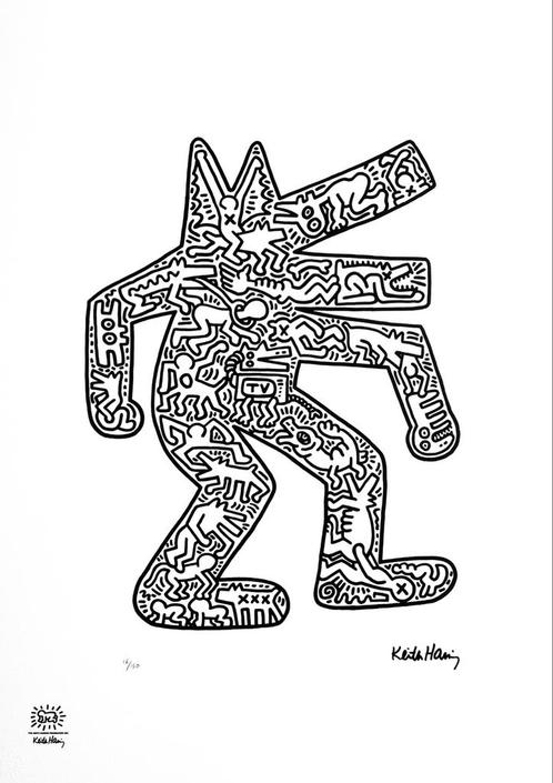 Prachtige Lithografie + certificaat • Keith Haring # /150, Antiek en Kunst, Kunst | Litho's en Zeefdrukken, Ophalen of Verzenden