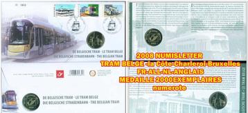 2008 NUMISLETTER TRAM BELGE, Envoi