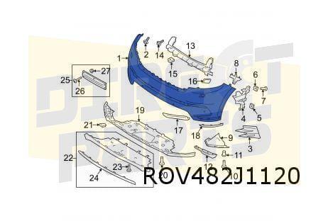 Range Rover Velar (6/17-) voorbumper (parkeerhulp 360*) (bum, Auto-onderdelen, Carrosserie, Bumper, Land Rover, Voor, Nieuw, Verzenden