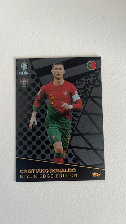 Topps Black Edge card Cristiano Ronaldo euro 2024, Hobby & Loisirs créatifs, Autocollants & Images, Comme neuf, Enlèvement ou Envoi