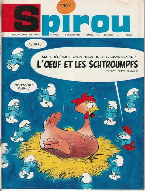 Hebdomadaires Spirou de l'année 1966 x 52, Boeken, Stripverhalen, Gelezen, Meerdere stripboeken, Ophalen of Verzenden