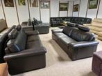 BRUINE BUFFELLEDEREN SALON NATUZZI 3 EN 3 ZIT, Ophalen, Gebruikt, Leer