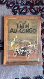 Tintin au Congo marqueterie / Kuifje in Congo marqueterie, Antiquités & Art, Art | Dessins & Photographie, Enlèvement ou Envoi