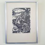 Houtsnede - Gerard Gaudaen (1927-2003), Antiek en Kunst, Kunst | Etsen en Gravures, Ophalen of Verzenden