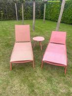 2 chaises de jardin + table, Jardin & Terrasse, Chaises longues, Enlèvement, Utilisé, Aluminium