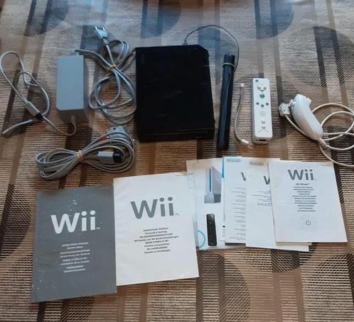 WII console nintendo zwart, Games en Spelcomputers, Games | Nintendo Wii, Gebruikt, Overige genres, Ophalen of Verzenden