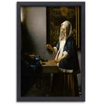 Femme aux écailles - Toile Johannes Vermeer + glace, Antiquités & Art, Envoi