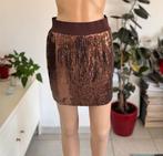 Brown sequin mini skirt (size S/M), Kleding | Dames, Rokken, Bruin, 3 suisses, Nieuw, Ophalen of Verzenden