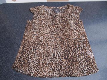 nieuw bloesje blouse luipaardprint korte mouw B 36 Fr 38 beschikbaar voor biedingen