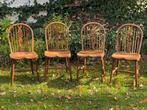 4 windsorstoelen antiek massief hout Farmhouse Engels design, Antiek en Kunst, Ophalen