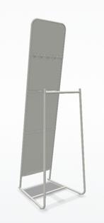 Spiegel. 48 x 160   losstaand met kapstokmogelijkheid, Huis en Inrichting, Ophalen