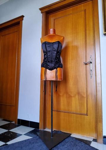 Corset avec côtes et dentelle, fini neuf, taille unique, Leg Avenue, Envoi, Noir, Body ou Corset
