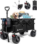 Opvouwbare bolderkar van 135 l | GRATIS LEVERING, Caravans en Kamperen, Bolderkarren, -, Verzenden, -, Nieuw