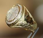 Ring Diamanten 18 karaat massief goud, Handtassen en Accessoires, Ringen, Ophalen, 20 of groter, Zo goed als nieuw, Dame of Heer