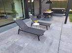 2 ligstoelen zwart, Tuin en Terras, Ophalen, Nieuw, Aluminium, Verstelbaar