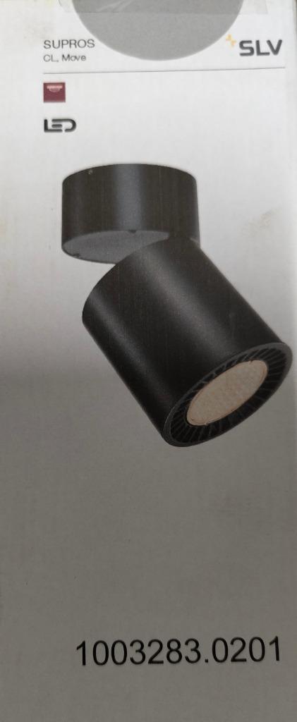 SLV Opbouwspot LED 36w - 3000k - 3380Lm - 50° - Zwart, Huis en Inrichting, Lampen | Spots, Nieuw, Metaal of Aluminium, Led, Ophalen