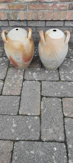 2 aardewerk kruiken ,antieke oliekruiken uit Frankrijk.Hoogt, Tuin en Terras, Ophalen