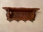 Vintage houten kapstok met 4 hangers, Huis en Inrichting, Ophalen