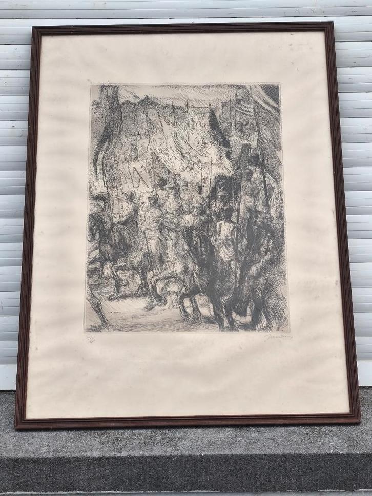 Gravure signe jean donnay, Antiquités & Art, Art | Eaux-fortes & Gravures, Enlèvement ou Envoi