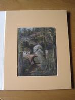 ingelijste tekening landschap, Ophalen of Verzenden