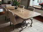 Eettafel smeedijzer/hout, Huis en Inrichting, Tafels | Eettafels, Ophalen