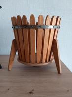 vintage houten bloempot op pootjes, Ophalen of Verzenden, Zo goed als nieuw